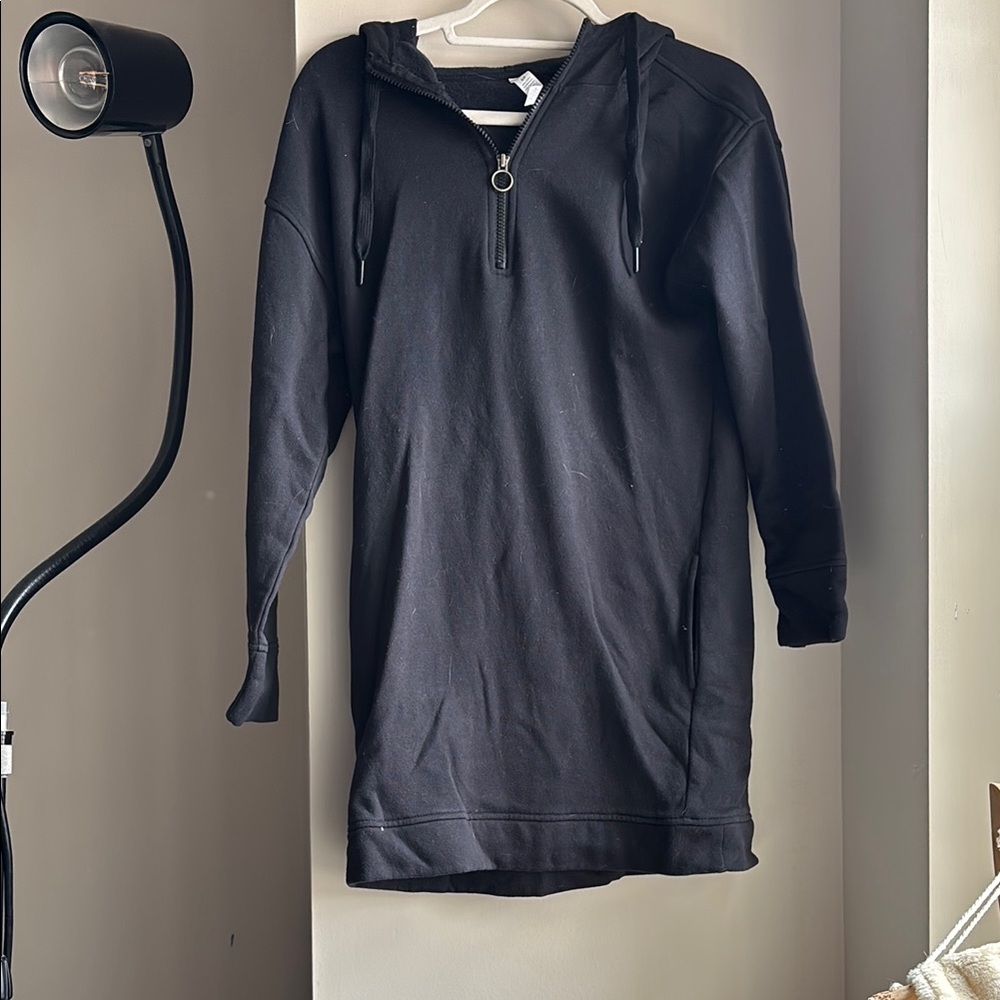 RBX Black Zip Up Dress with Relaxed Silhouette